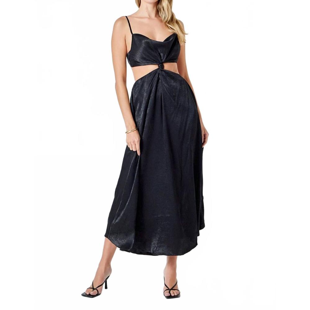 NEW 2.7 AUGUST APPAREL front twist dress in black